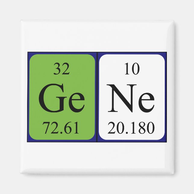 Gene Perie bord namn magnet (Framsidan)