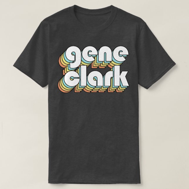 Gene Retro Rainbow Typography Faded Stil 1 T Shirt (Design framsida)