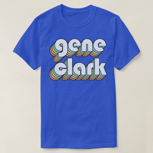 Gene Retro Rainbow Typography Faded Stil T Shirt (Design framsida)