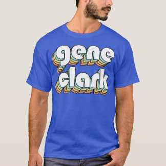 Gene Retro Rainbow Typography Faded Stil T Shirt