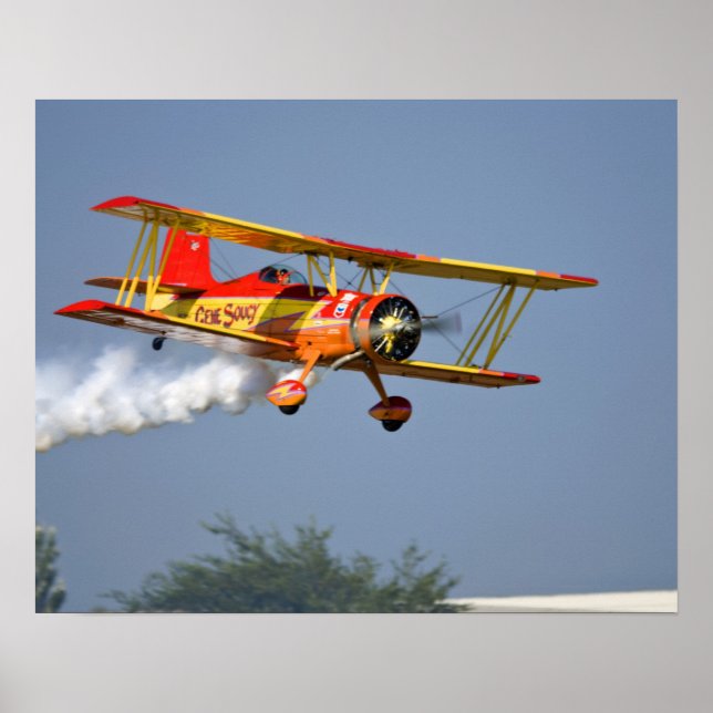 Gene Soucy som utför aerobatik i Grumman Poster (Framsidan)
