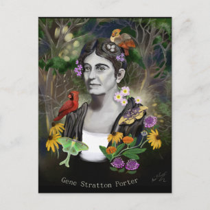 Gene Stratton Porter Porträtt Vykort