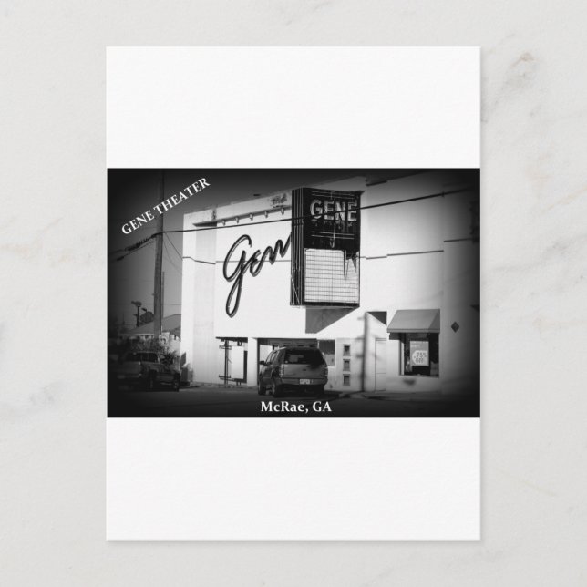 GENE THEATER - McRae, Georgien Vykort (Framsida)