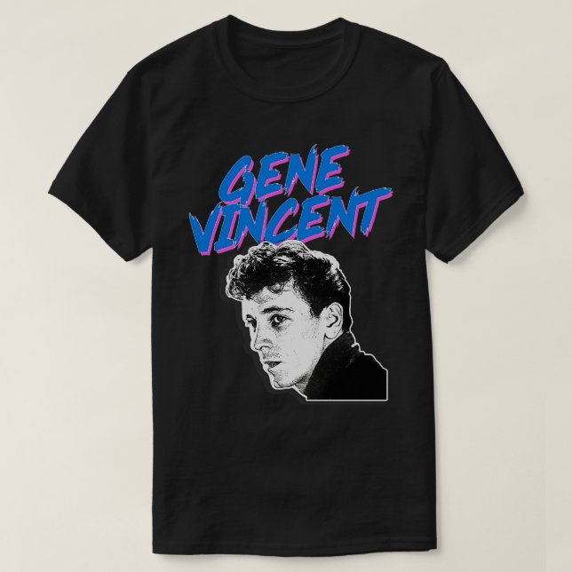 Gene Vincent Retro Graphic Design T Shirt (Design framsida)