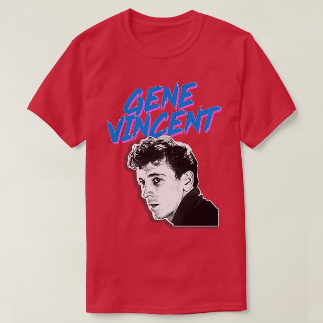 Gene Vincent Retro Graphic Design T Shirt (Design framsida)
