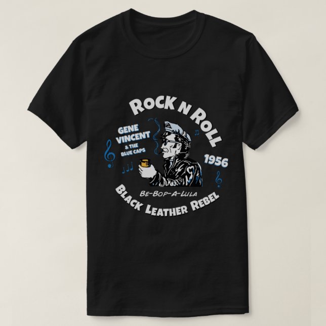 Gene Vincent ska vara Bop A Lula White-Tanktopet T Shirt (Design framsida)