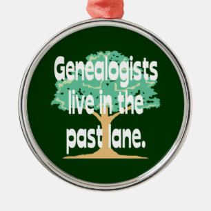 Genealoger bor i den förgångna Laneprydnaden Julgransprydnad Metall