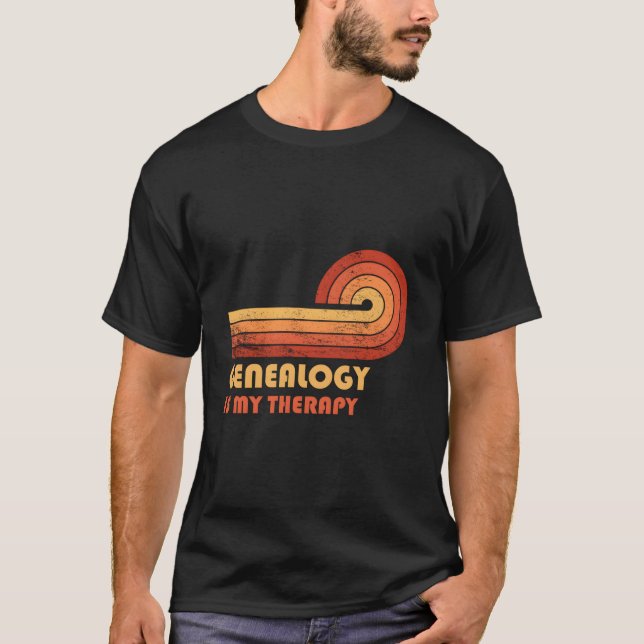 Genealogi Är Min Terapi T Shirt (Framsida)