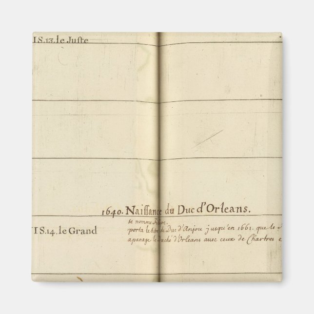 Genealogical Bord, Frankrike Magnet (Framsidan)