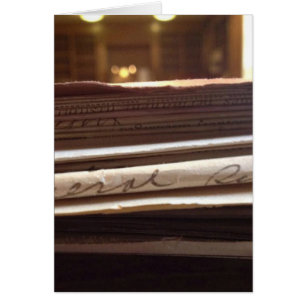 genealogiskt blankkort - lodrät hälsningskort