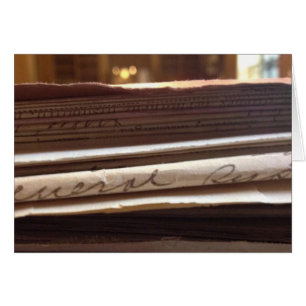 genealogiskt blankkort - vågrät hälsningskort