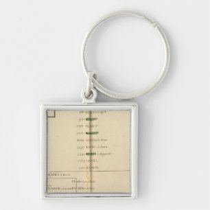 Genealogiskt Bord, Frankrike 4 Fyrkantig Silverfärgad Nyckelring