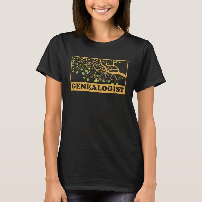 Genealogist Genealogy Ancestry Ancestor Family Tre T Shirt (Framsida)