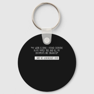 Genealogist Genealogy Family Ancestry History Gift Nyckelring