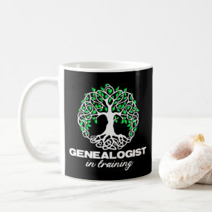 Genealogist i Träd-stift vid utbildning Kaffemugg
