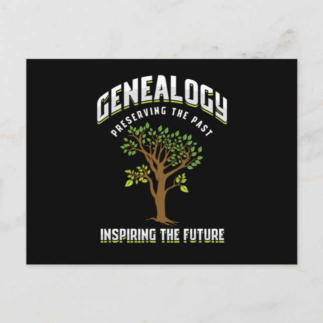 Genealogist som bevarar familjen Träd-gåvan Vykort (Framsida)