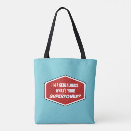 Genealogist Superpower Anpassningsbar Blue Tote Ba Tygkasse