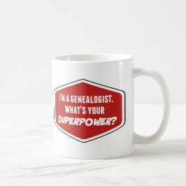 Genealogist Superpower Anpassningsbar Coffee Mugg