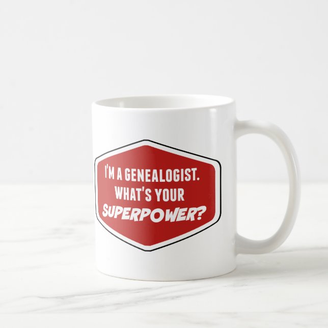Genealogist Superpower Anpassningsbar Coffee Mugg (Höger)