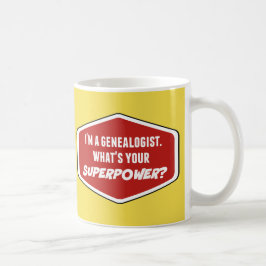 Genealogist Superpower Anpassningsbar Gult Mugg