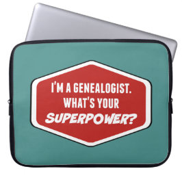 Genealogist Superpower Anpassningsbar Laptop sleev Fodral