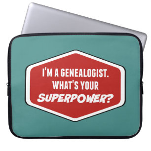 Genealogist Superpower Anpassningsbar Laptop sleev Fodral
