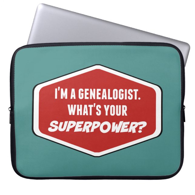 Genealogist Superpower Anpassningsbar Laptop sleev Fodral (Framsidan)