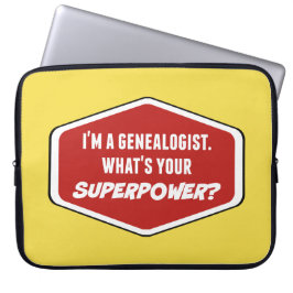 Genealogist Superpower Anpassningsbar Laptop sleev Fodral