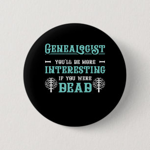 Genealogist Träd Genealogy Family Historian Gift Knapp