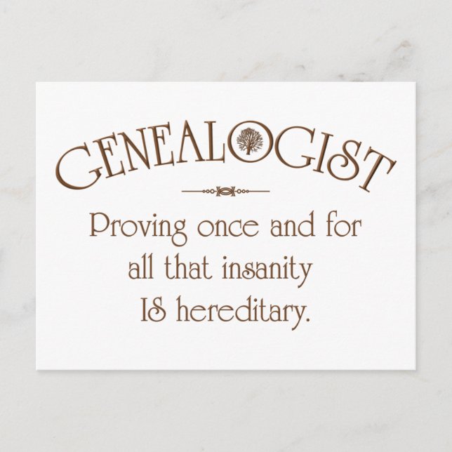 GENEALOGIST.. VYKORT (Framsida)