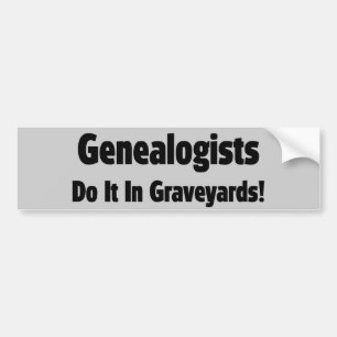 Genealogister gör det på Graveyards Bildekal