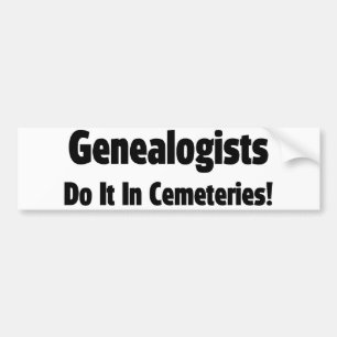 Genealogister gör det på kyrkogårdar bildekal