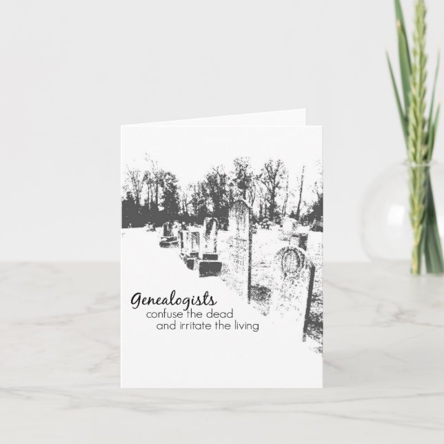 Genealogists Notecards Kort (Framsida)