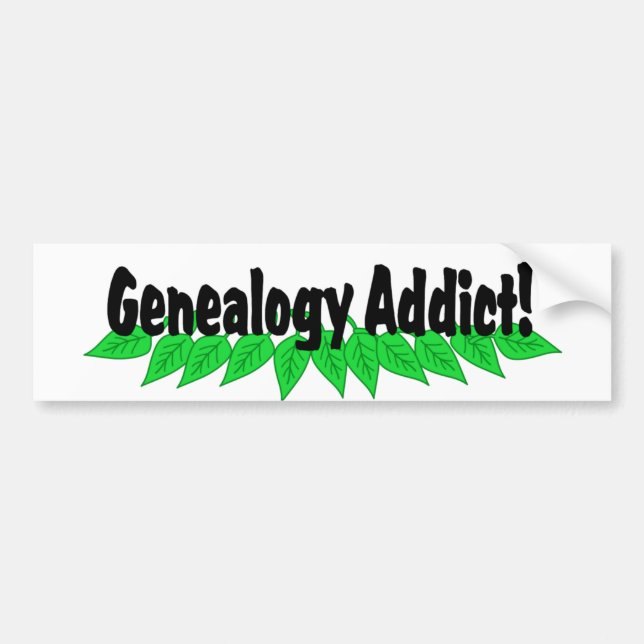 Genealogy Addict Bildekal (Framsidan)