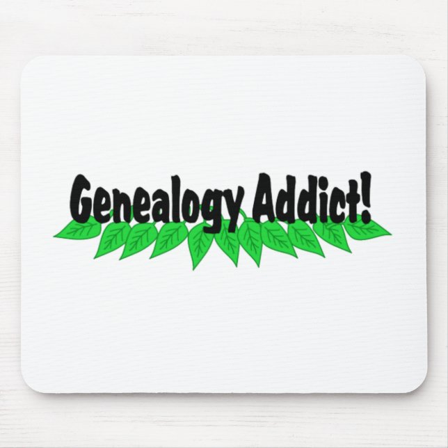 Genealogy Addict Mousepad Mousemat Musmatta (Framsidan)