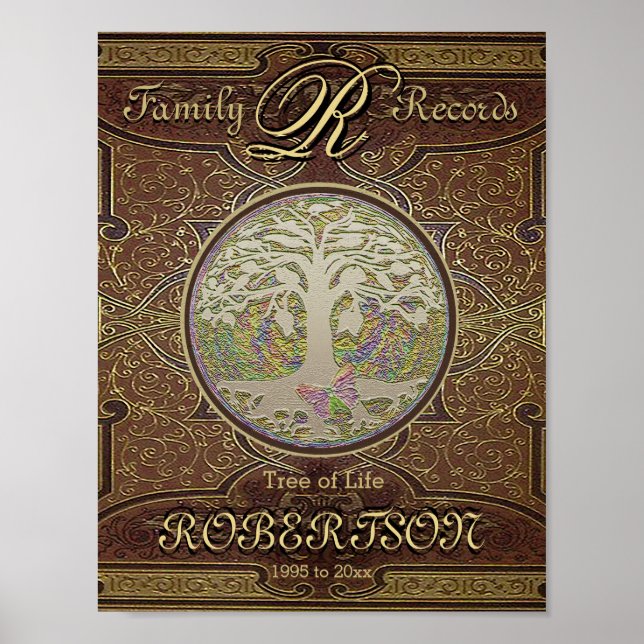 Genealogy Binder Front Infoga Poster (Framsidan)
