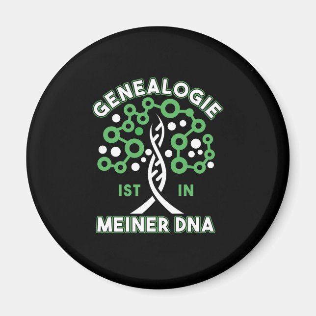 Genealogy DNA Träd Genealogy Family Historian Gift Magnet (Framsidan)
