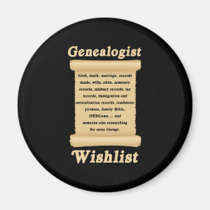 Genealogy Family Gift med Träd-könslista Magnet