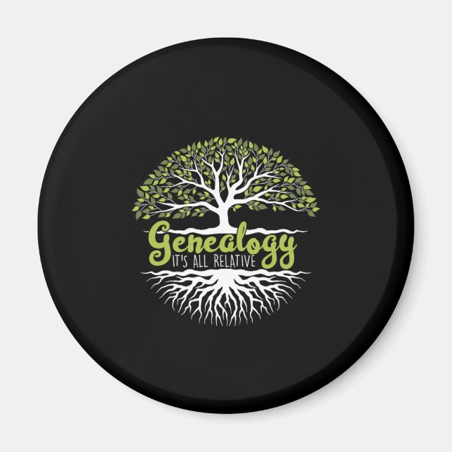 Genealogy Family Historian Genealogists Gift Magnet (Framsidan)