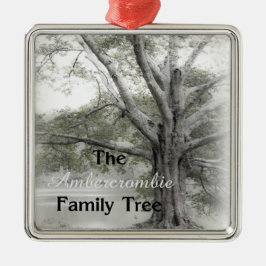 Genealogy Family Träd Julgransprydnad Metall