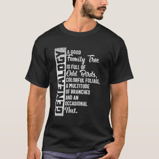 Genealogy för anpassningsbar Träd för genealolog T Shirt