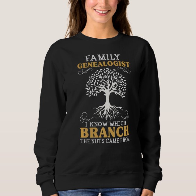 Genealogy Genealoalogist för familjehistorik - for T Shirt (Framsida)