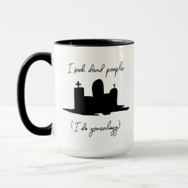 Genealogy, jag söker döda människor huvudsten mugg