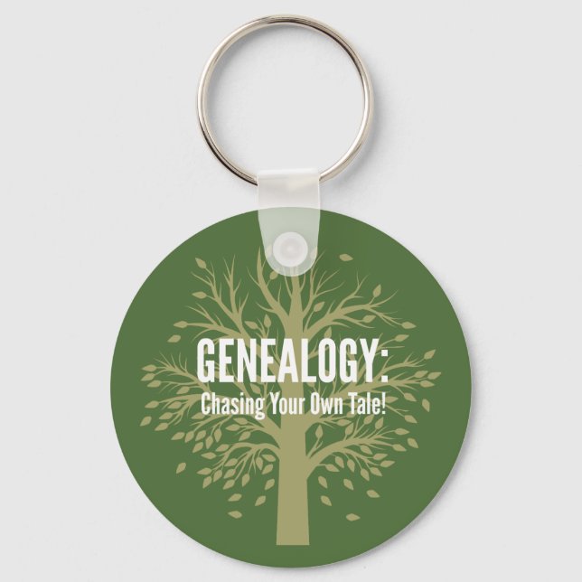 Genealogy Keychain (Grönt) Nyckelring (Framsida)