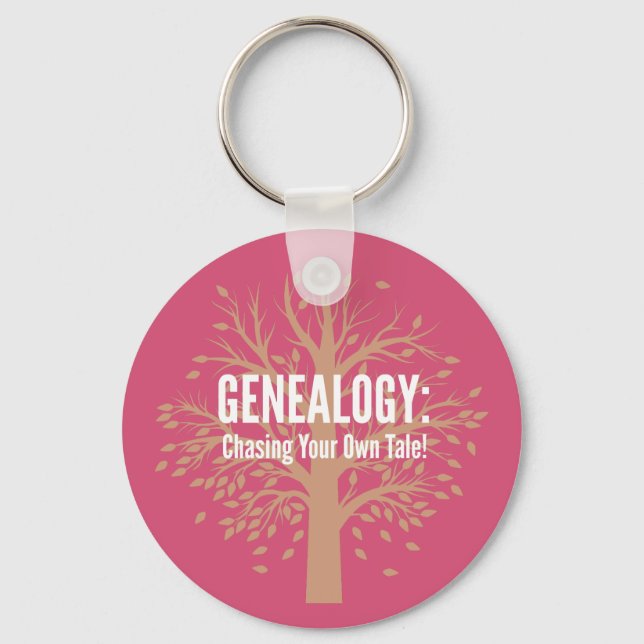 Genealogy Keychain (Rosa) Nyckelring (Framsida)