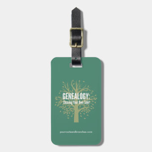 Genealogy Luggage Tags (Grönt) Bagagebricka