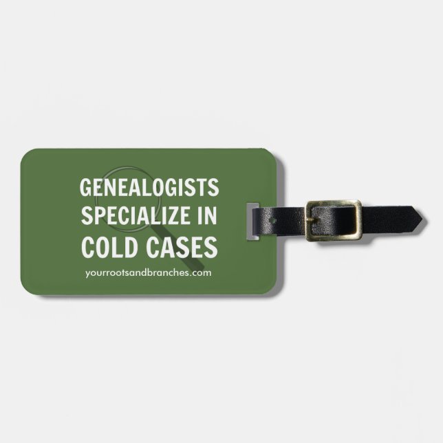 Genealogy Luggage Tags (Grönt) Bagagebricka (Horisontell Framsida)