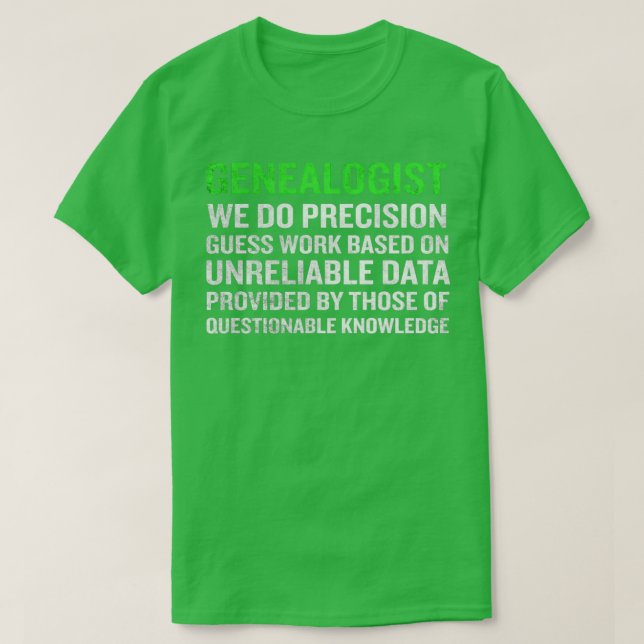 Genealogy Meaning Funny Genealogists Term Gift T Shirt (Design framsida)
