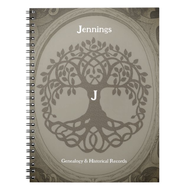 Genealogy Records Family Träd Ancestry Brown Bok Anteckningsbok (Framsidan)