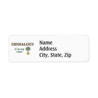 Genealogy Roots Returadress Etikett